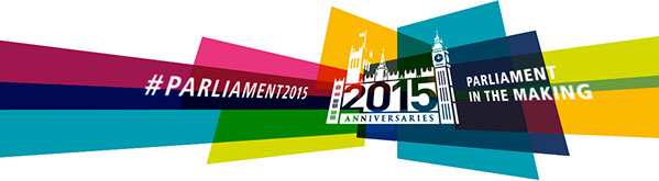 Brand identity for Houses of Parliament 2015 Anniversaries: Parliament in the Making. Image shown - web banner